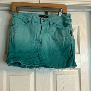 Silver Jeans ombré Jean mini skirt